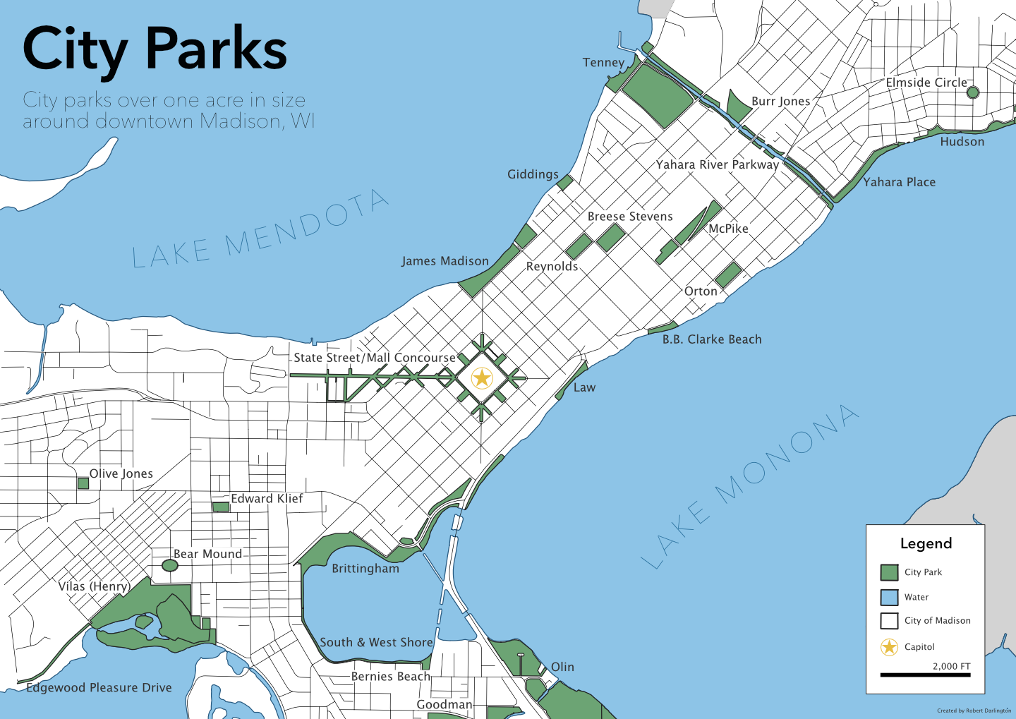 Map Madison Parks Robert Darlington | Maps and Images Portfolio